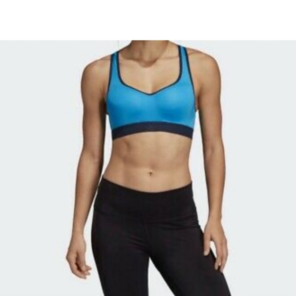 ADIDAS STRONGER DU3853 RACER SPORTS BRA TOP - Picture 5 of 12